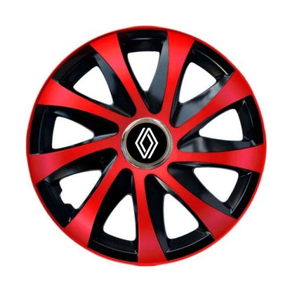 Set 4 capace roti Drift extra red R15 pentru gama Renault Nou