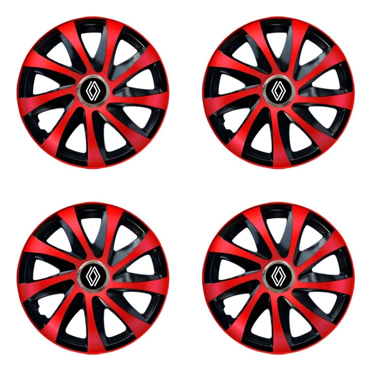 Set 4 capace roti Drift extra red R15 pentru gama Renault Nou