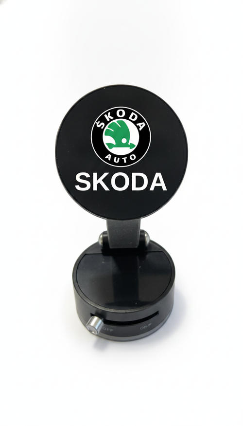Suport Magnetic Negru cu Ventuza si Brat Reglabil Pentru Skoda