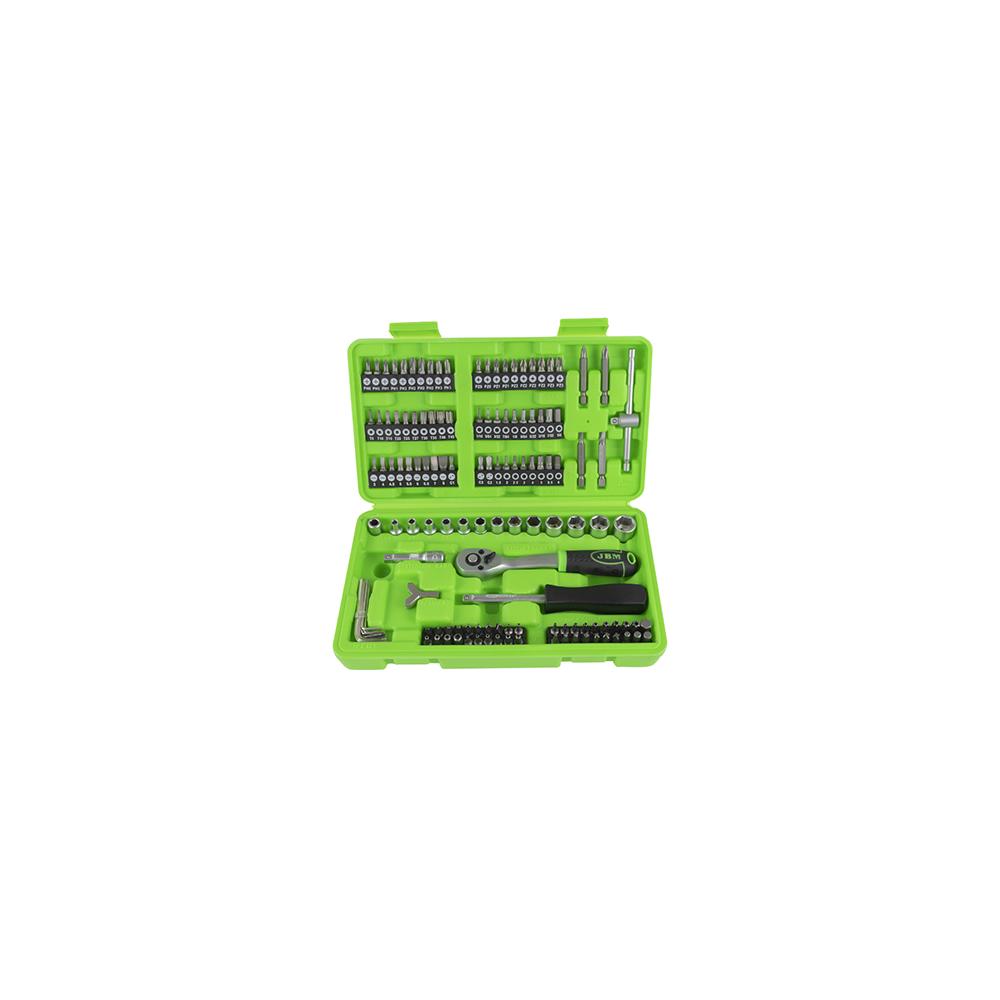 SET BITI SI TUBULARE 1/4` CU SURUBELNITA SI CLICHET 130 BUC JBM