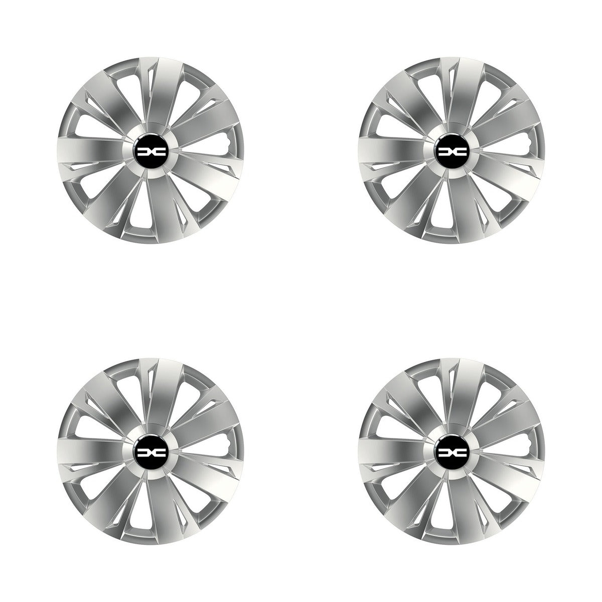 Set 4 capace roti Cu Inel Cromat Energy R15 Compatibil Cu Dacia Nou
