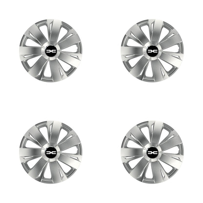 Set 4 capace roti Cu Inel Cromat Energy R15 Compatibil Cu Dacia Nou