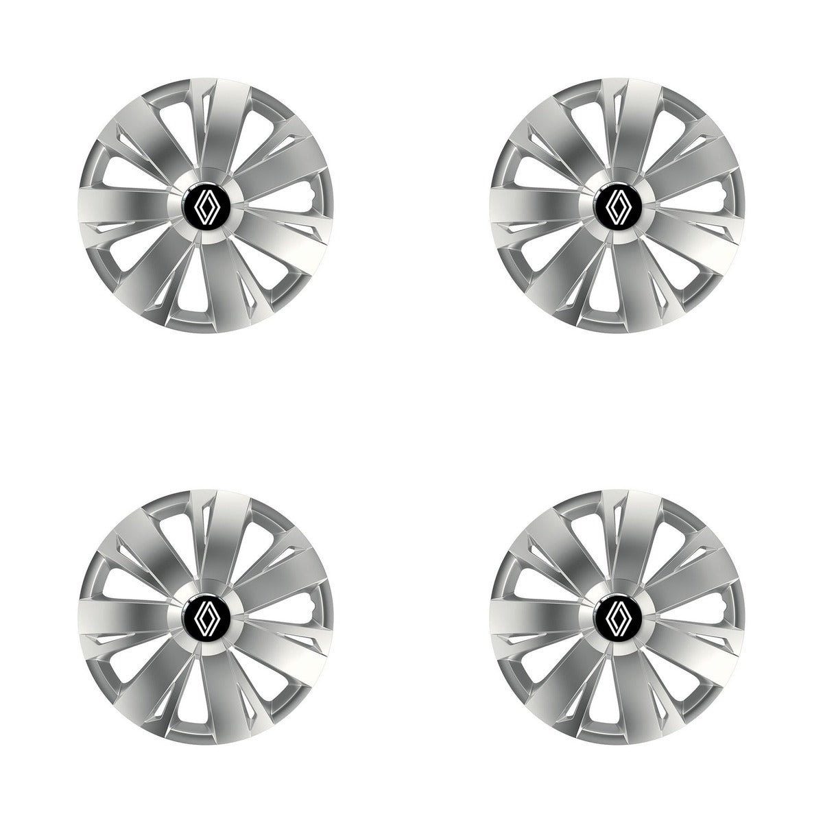 Set 4 capace roti Cu Inel Cromat Energy R15 Compatibil Cu Renault Nou
