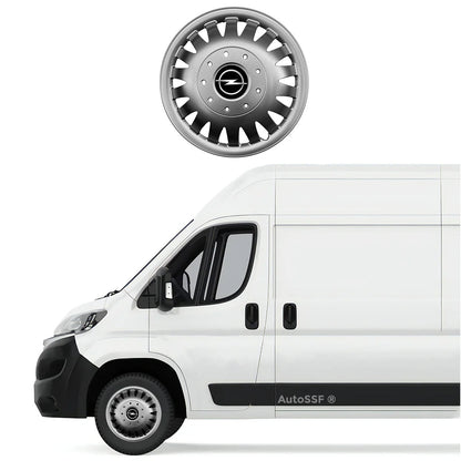 Set 4 capace roti bombate potrivite jantelor de 15 inch compatibile Opel Vivaro, Movano, Combo, model 320