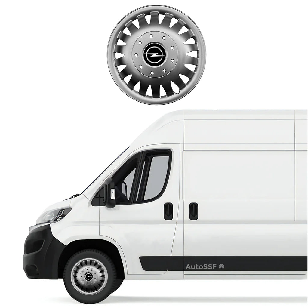 Set 4 capace roti bombate potrivite jantelor de 16 inch compatibile Opel Vivaro, Movano, Combo, model 410