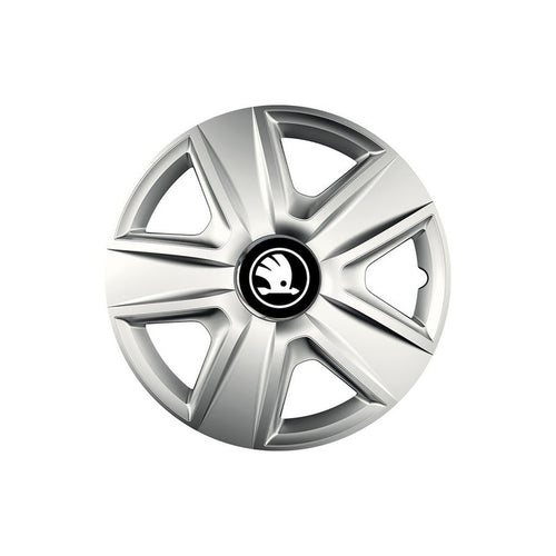 Set 4 capace roti Cu Inel Cromat Esprit R14 Compatibil Cu Skoda Nou
