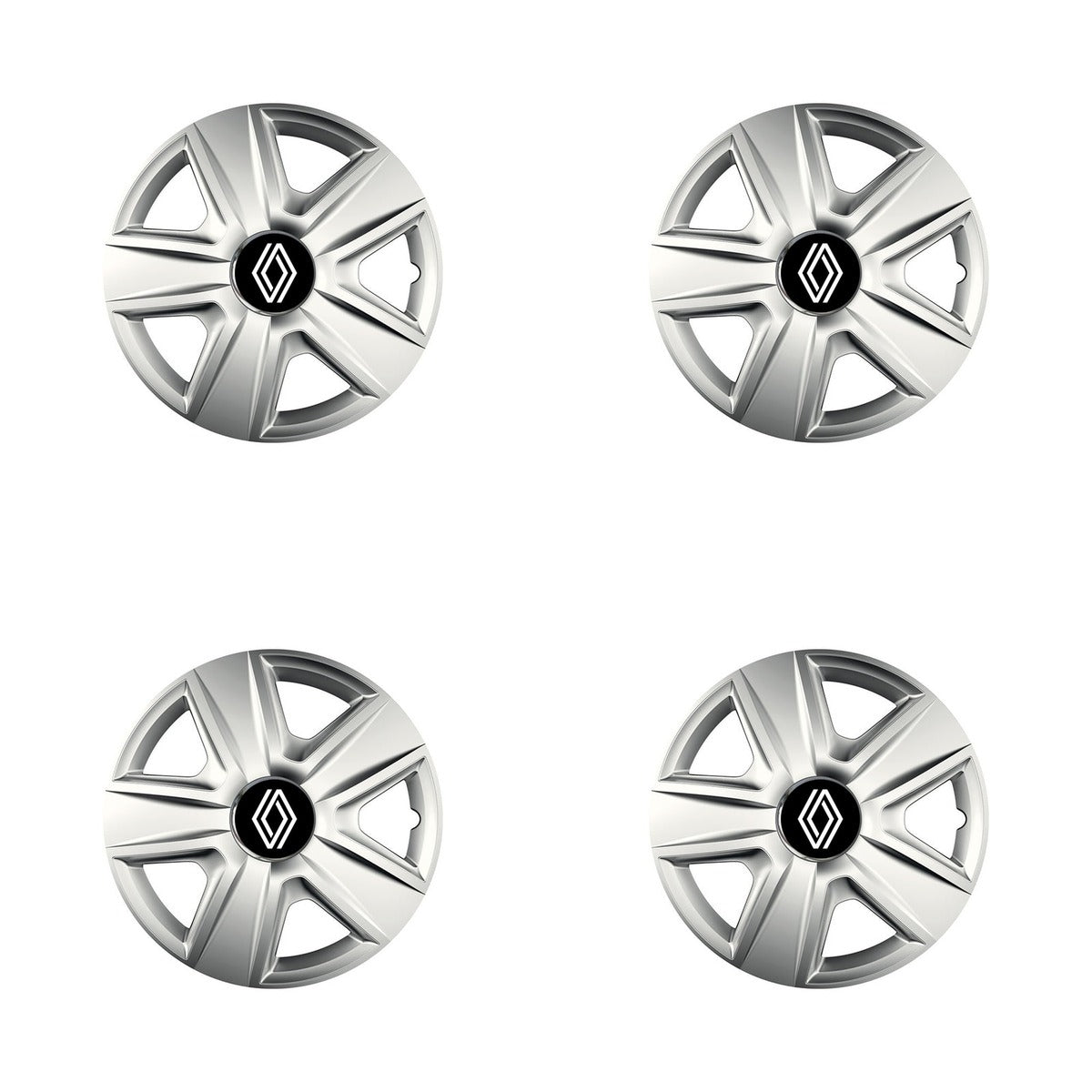 Set 4 capace roti Cu Inel Cromat Esprit R14 Compatibil Cu Renault Nou