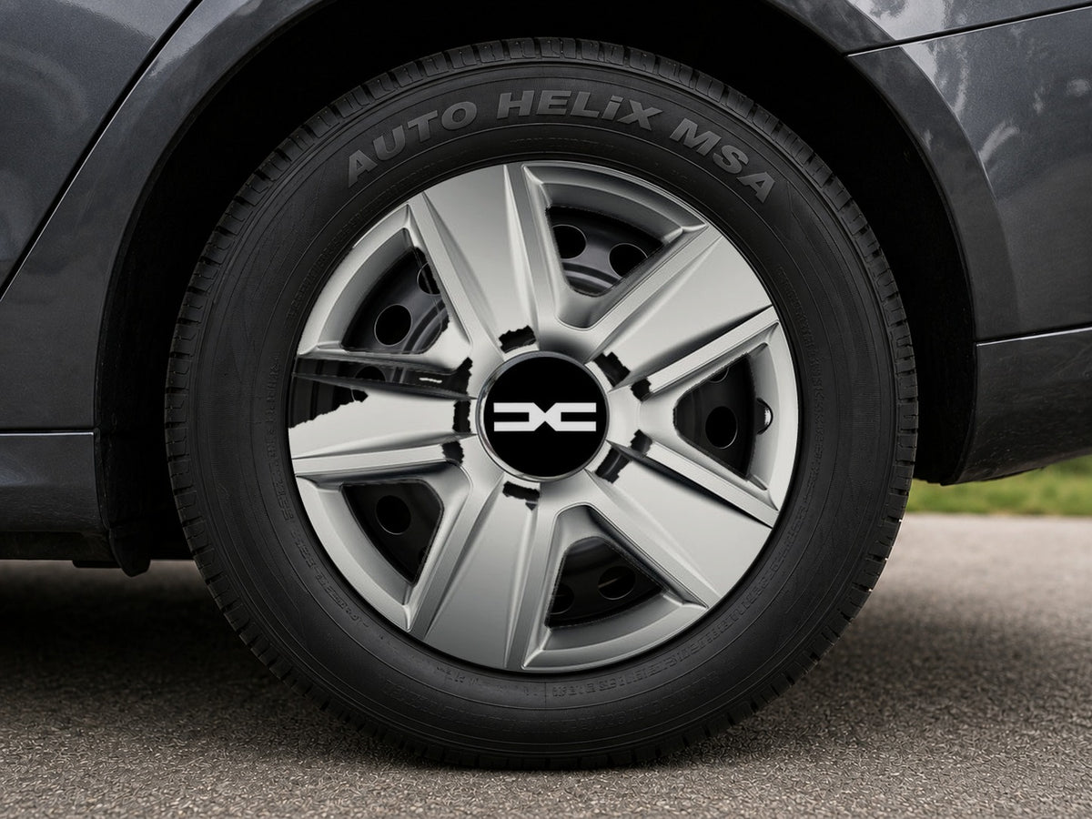 Set 4 capace roti Cu Inel Cromat Esprit R15 Compatibil Cu Dacia Nou