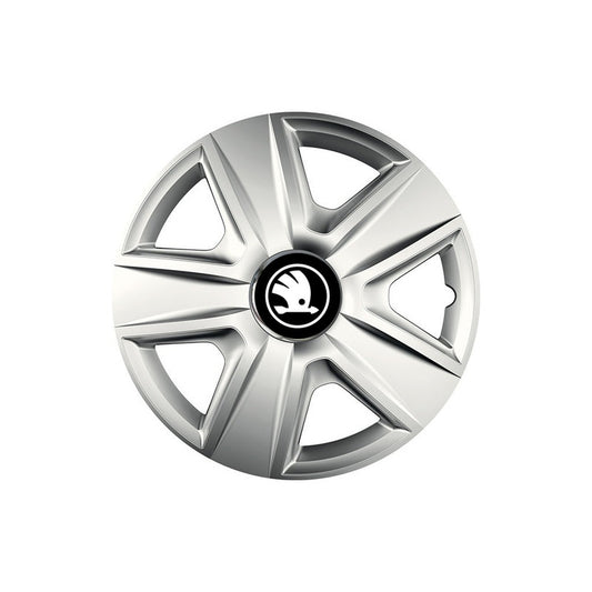 Set 4 capace roti Cu Inel Cromat Esprit R15 Compatibil Cu Skoda Nou