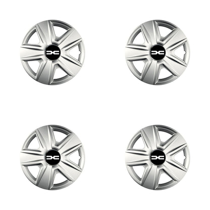 Set 4 capace roti Cu Inel Cromat Esprit R16 Compatibil Cu Dacia Nou