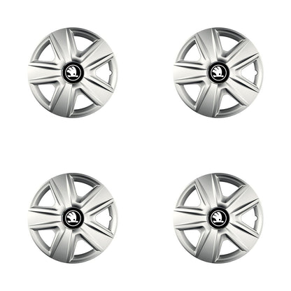Set 4 capace roti Cu Inel Cromat Esprit R16 Compatibil Cu Skoda Nou
