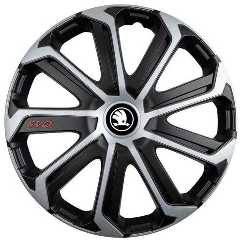 Set 4 Capace Roti Evo Gri-Negru R14, Pentru SKODA NOU