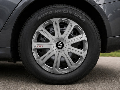Set 4 Capace Roti Evo Gri R15, Pentru Renault Nou