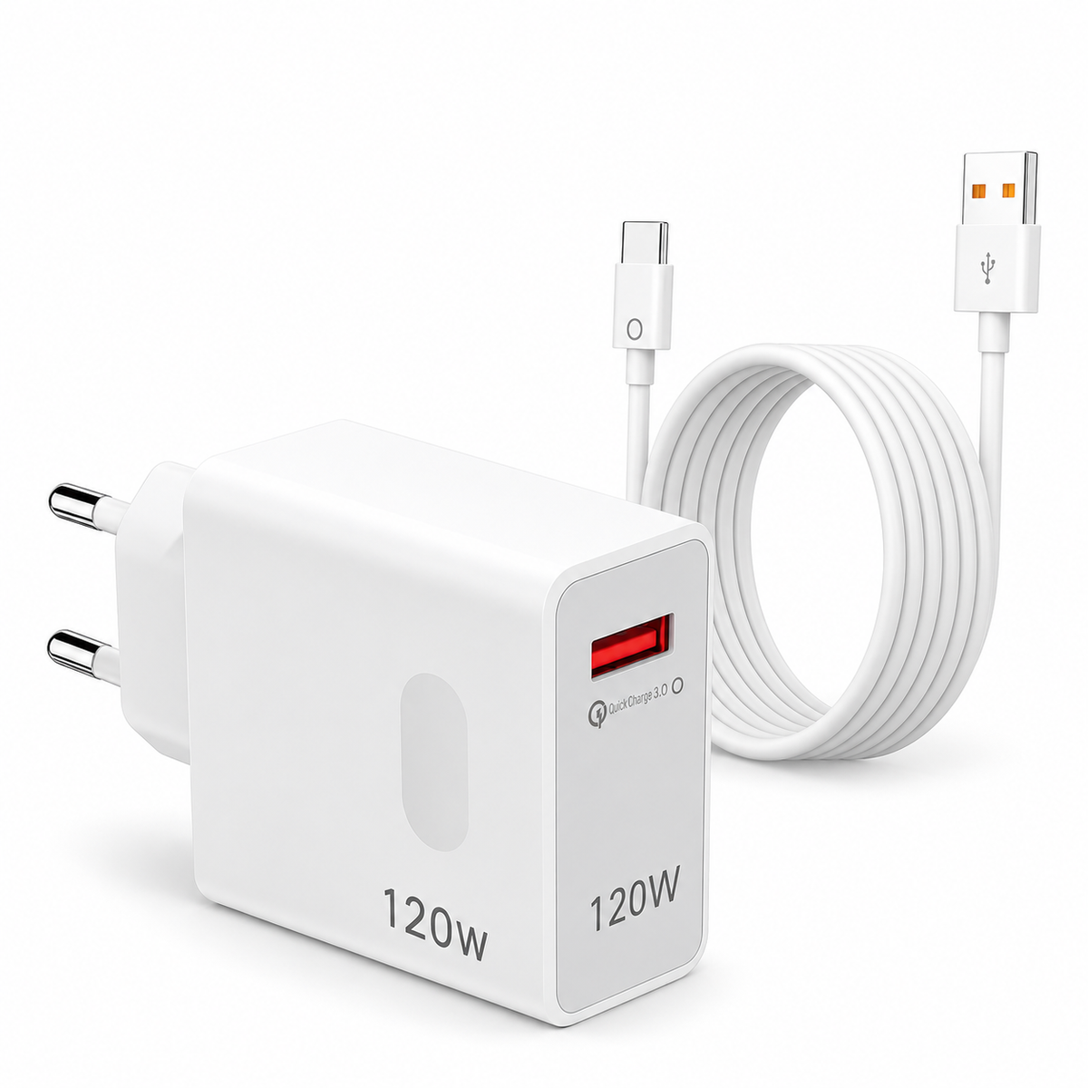 Încărcător Rapid 120W USB Tip C cu Fir, Universal 100-240V