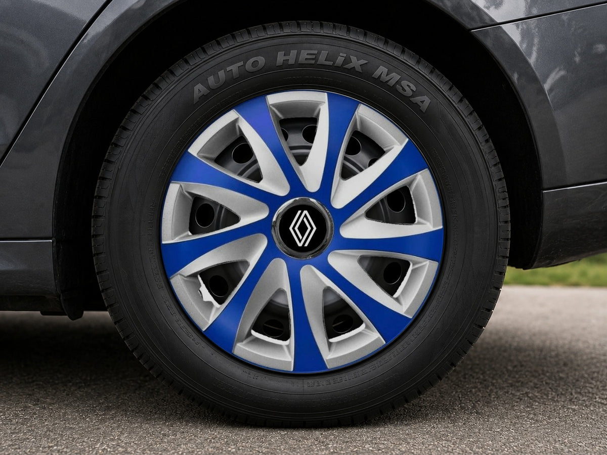 Set 4 capace roti Extra drift Blue R14 Compatibil Cu Renault Nou