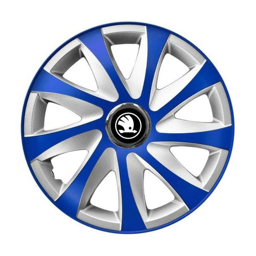Set 4 capace roti Extra drift Blue R16 Compatibil Cu Skoda Nou