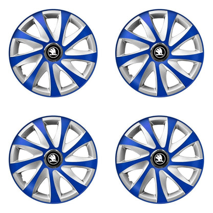 Set 4 capace roti Extra drift Blue R16 Compatibil Cu Skoda Nou