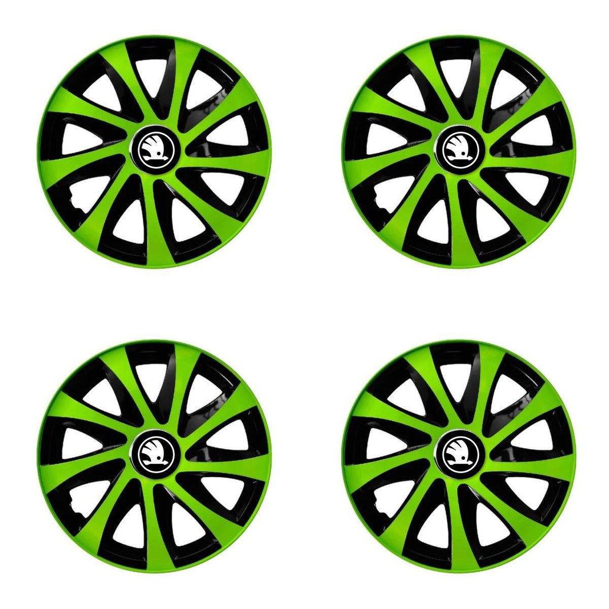 Set 4 capace roti Extra drift green R14 Compatibil Cu Skoda Nou