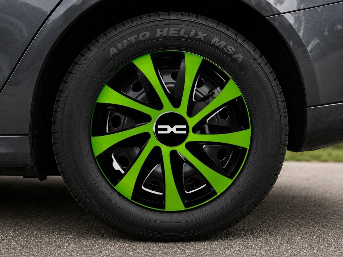 Set 4 capace roti Extra drift green R15 Compatibil Cu Dacia Nou