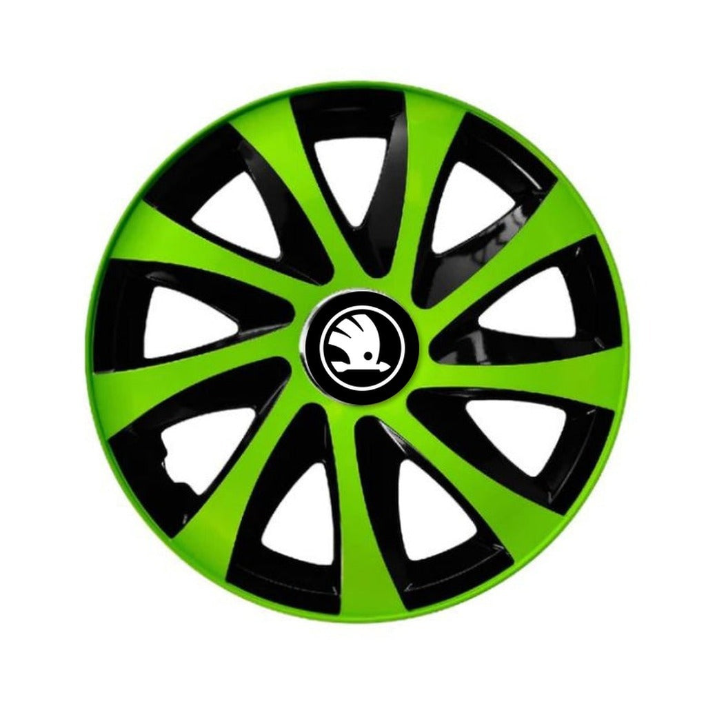 Set 4 capace roti Extra drift green R15 Compatibil Cu Skoda Nou