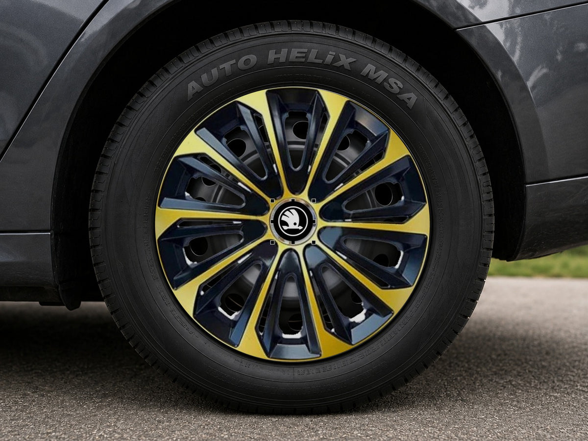 Set 4 capace roti Extra strong gold R15 pentru gama Skoda Nou