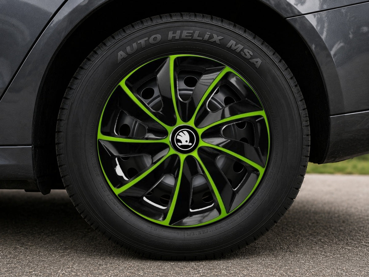 Set 4 capace roti Extra Stig Green R16 Compatibil Cu Skoda Nou