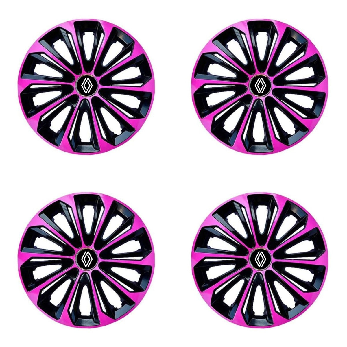 Set 4 capace roti 15 inchi (R15) Extra Strong Pink, Compatibile Cu Renault Nou