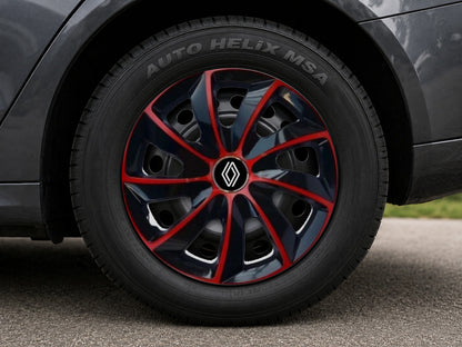 Set 4 capace roti Extra Stig Red R15 Compatibil Cu Renault Nou