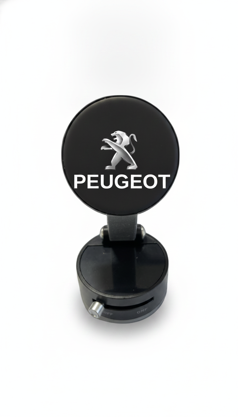 Suport Magnetic Negru cu Ventuza si Brat Reglabil Pentru Peugeot