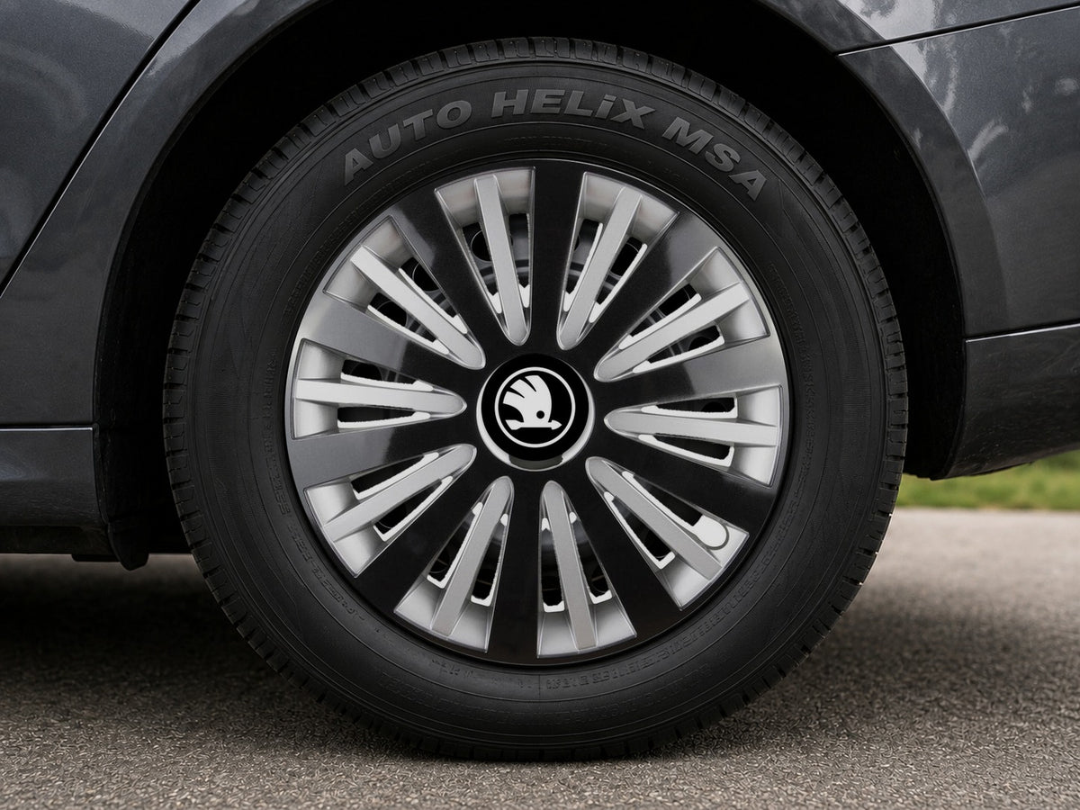 Set 4 Capace Roti, potrivite jantelor de R14, pentru Skoda Nou, model falcon dual