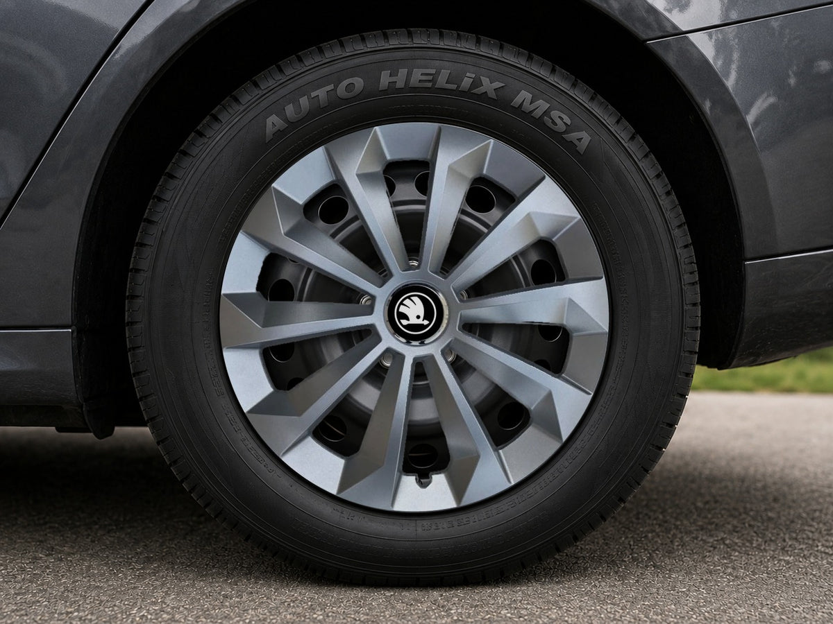 Set 4 Capace Roti 14 inchi (R14) Fame Gri, Compatibile Cu Skoda Nou