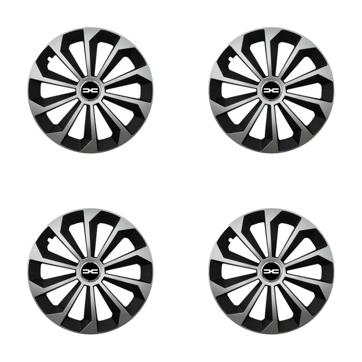Set 4 Capace Roti 16 inchi (R16) Fame Gri-Negru, Compatibile Cu Dacia Nou