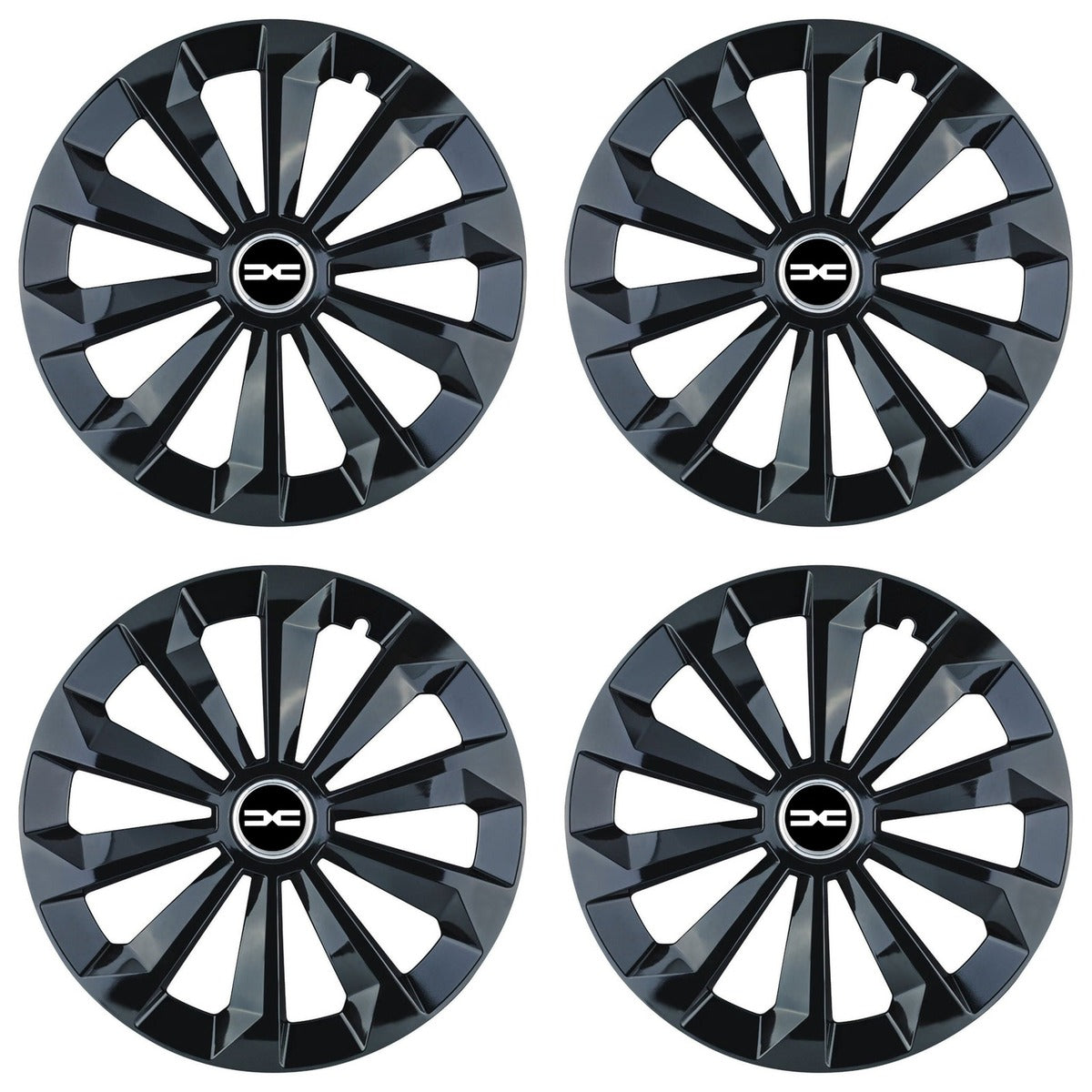 Set 4 Capace Roti 14 inchi (R14) Fame Negru, Compatibile Cu Dacia Nou