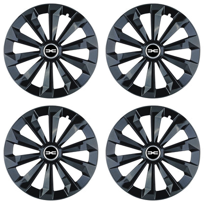 Set 4 Capace Roti 14 inchi (R14) Fame Negru, Compatibile Cu Dacia Nou