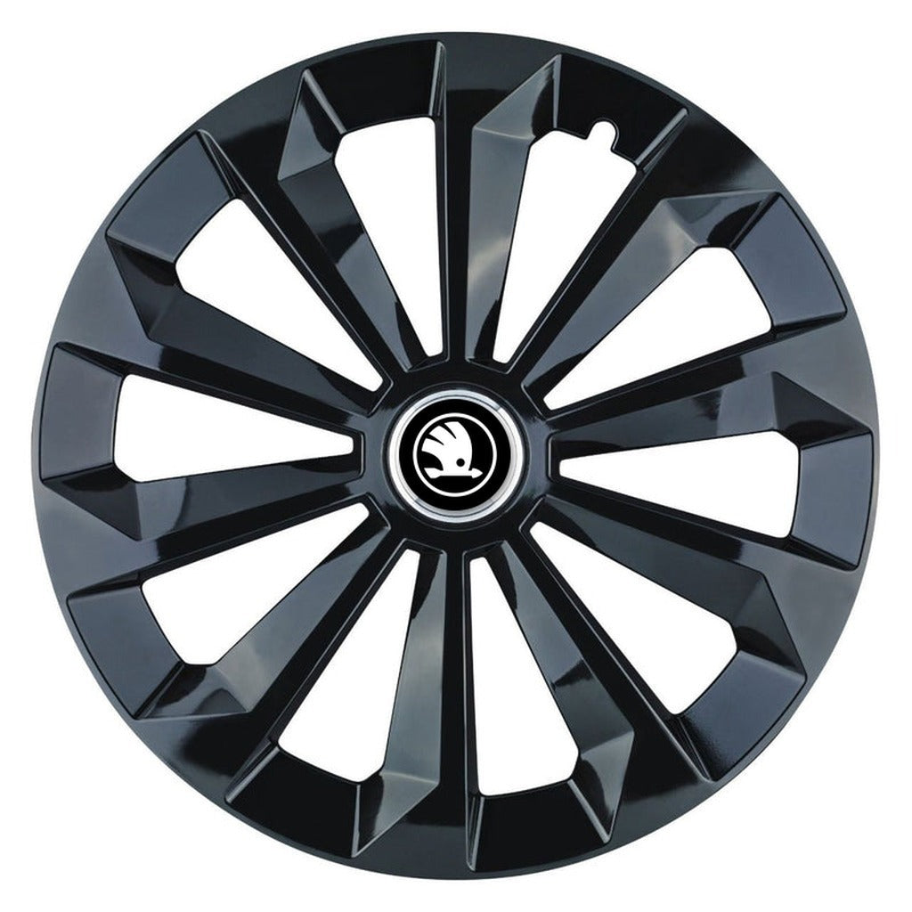 Set 4 Capace Roti 14 inchi (R14) Fame Negru, Compatibile Cu Skoda Nou