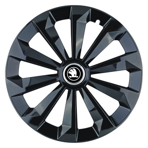 Set 4 Capace Roti 14 inchi (R14) Fame Negru, Compatibile Cu Skoda Nou