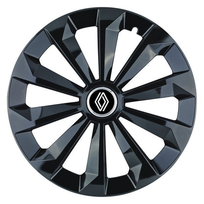 Set 4 Capace Roti 14 inchi (R14) Fame Negru, Compatibile Cu Renault Nou