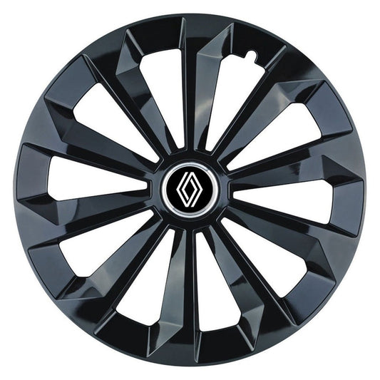 Set 4 Capace Roti 15 inchi (R15) Fame Negru, Compatibile Cu Renault Nou