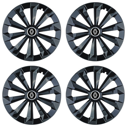 Set 4 Capace Roti 15 inchi (R15) Fame Negru, Compatibile Cu Renault Nou