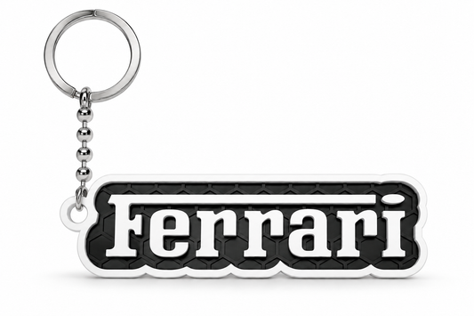 Breloc auto Ferrari cu lanț și inel