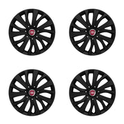 Set 4 capace roti potrivite jantelor de 15 inch compatibile FIAT, Model - 345 Black Edition