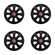 Set 4 capace roti potrivite jantelor de 15 inch compatibile FIAT, Model - 316 Black Edition