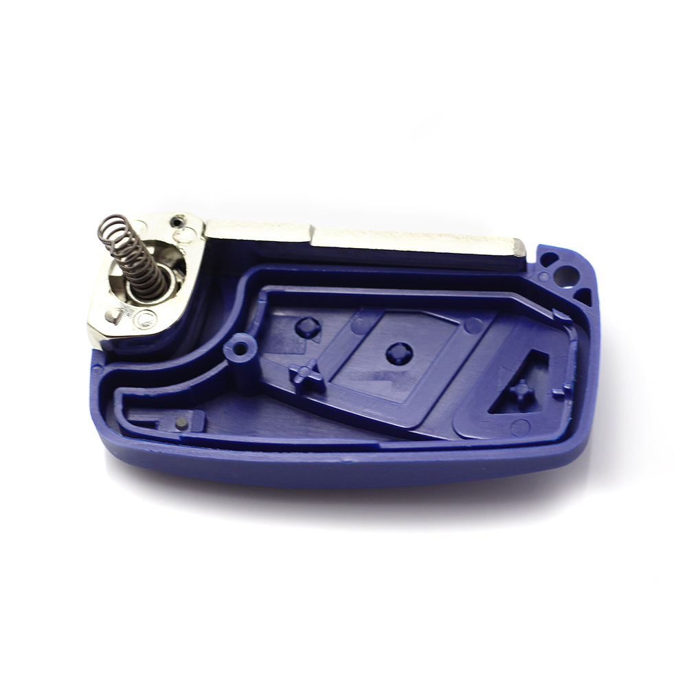 Fiat - Carcasa cheie tip briceag, 3 butoane, albastru