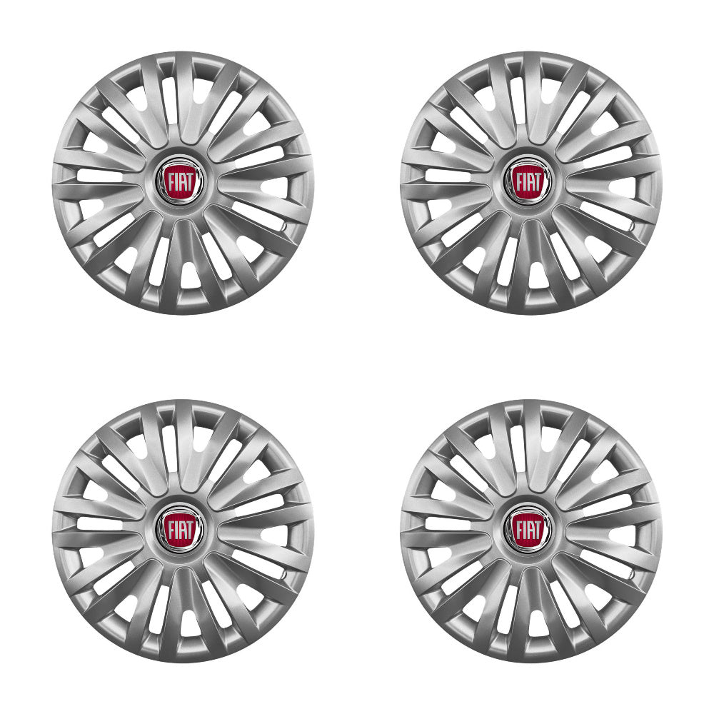 Set 4 capace roti 16 inchi (R16) compatibile FIAT 500, Punto, Bravo, Albea, Tipo, Stilo, Model - 412