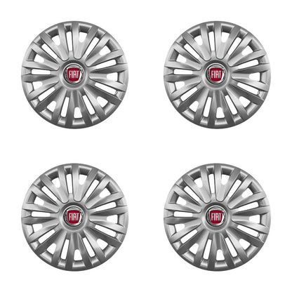 Set 4 capace roti 16 inchi (R16) compatibile FIAT 500, Punto, Bravo, Albea, Tipo, Stilo, Model - 412