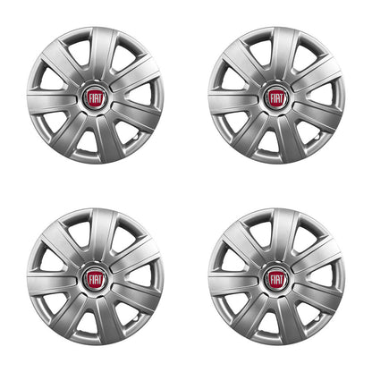 Set 4 capace roti 15 inchi (R15) compatibile FIAT 500, Punto, Bravo, Albea, Tipo, Stilo, Model-325