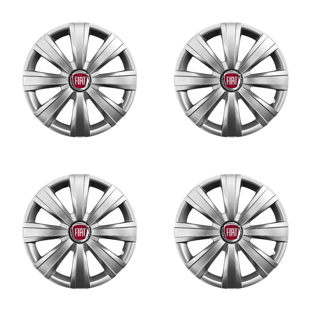Set 4 capace roti 15 inchi (R15) compatibile Fiat, Model - 328