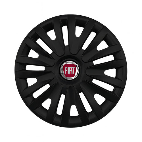 Set 4 capace roti potrivite jantelor de 15 inch compatibile FIAT, Model - 313 Black