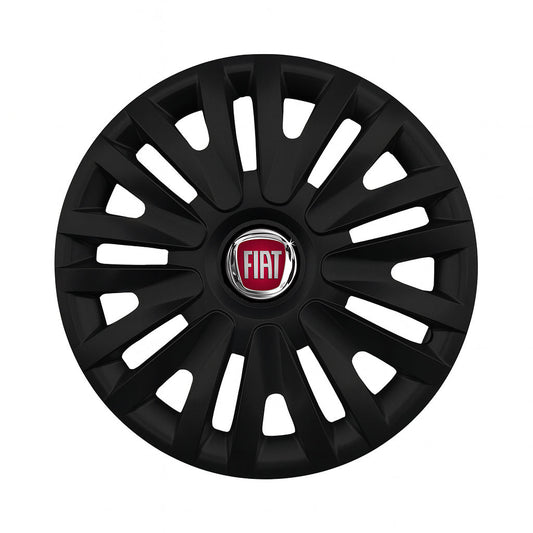 Set 4 capace roti potrivite jantelor de 15 inch compatibile FIAT, Model - 313 Black
