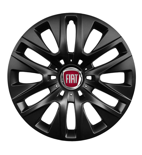 Set 4 capace roti 14 inchi (R14) compatibile gama Fiat model - 225 Black